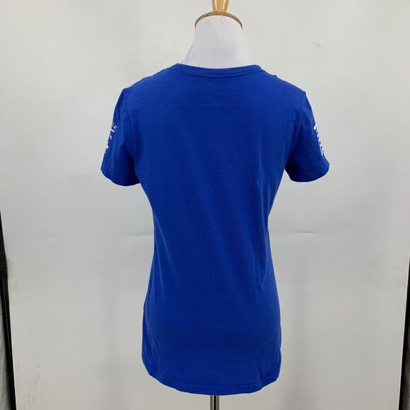 Grunt Style T Shirt Women L Large Blue Messy Buns & Guns Short Sleeve Crew Tee - Picture 5 of 9